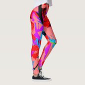 Tropische Blume rosa Leggings (Rechts)