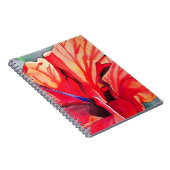 Tropische Blume Roter Hibiskus Aquarellkunst Notizblock (Rechte Seite)