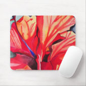 Tropische Blume Roter Hibiskus Mousepad (Mit Mouse)