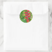 Tropische Blume Runder Aufkleber (Tasche)