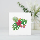 Tropische Blume Save The Date (Stehend Vorderseite)