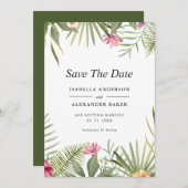 Tropische Blume Save The Date (Vorne/Hinten)