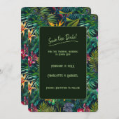 Tropische Blume Save the Date Einladung (Vorne/Hinten)