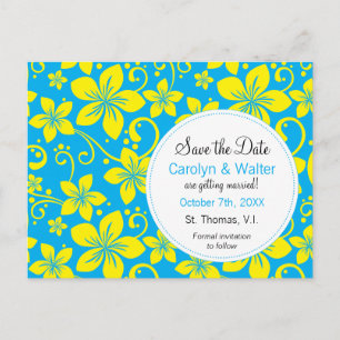 Tropische Blume Save the Date Postkarte