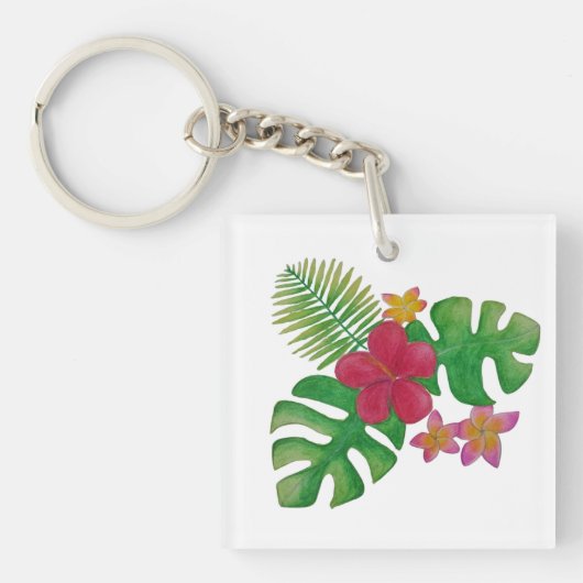 Tropische Blume Schlüsselanhänger (Vorderseite)