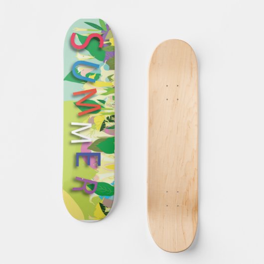 tropische Blume Skateboard (Vorderseite)
