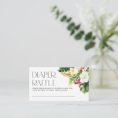 Tropische Blume Sommerduschendusche Windelwanne Begleitkarte (Stehend Vorderseite)