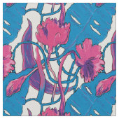 Tropische Blume. Stoff (Nahaufnahme)