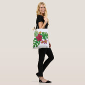 Tropische Blume Tasche (Am Model)