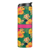Tropische Blume Thermosbecher (Nach links gedreht)