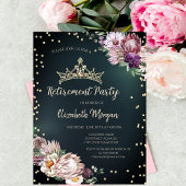 Tropische Blume Tiara Diamonds Green Retirement Einladung