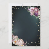 Tropische Blume Tiara Diamonds Green Retirement Einladung (Rückseite)