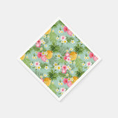 Tropische Blume und Ananas Serviette (Ecke)