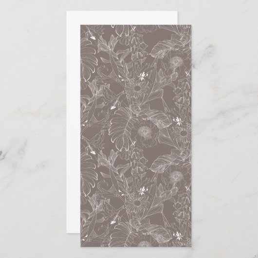 Tropische Blume und Blätter aus Palmen. Ankündigung (Vorne/Hinten)