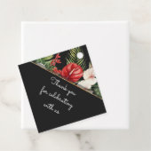 Tropische Blume und Blätter dunkle Hochzeit danke Geschenkanhänger (Beispiel)
