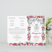 Tropische Blume und Blätter Hindufeier (Stehend Vorderseite)