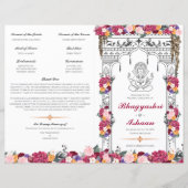 Tropische Blume und Blätter Hindufeier (Vorderseite)