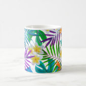 Tropische Blume und Blätter Kaffeetasse (Mittel)