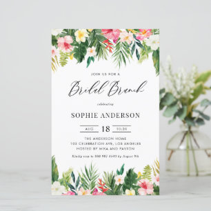 Tropische Blume und Bridal Brunch einladen
