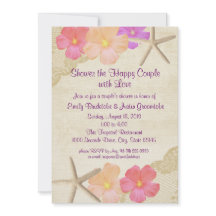 Tropische Blume und Dusche des Starfish Coupels