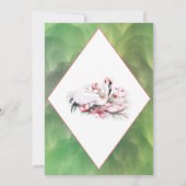 Tropische Blume und Flamingo-Feier Einladung (Rückseite)