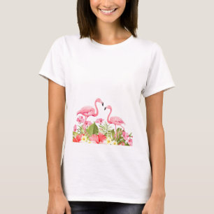 Tropische Blume und Flamingos-32146 T-Shirt