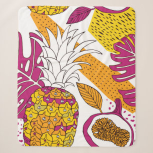 Tropische Blume und Früchte, heller, exotischer Dr Sherpadecke