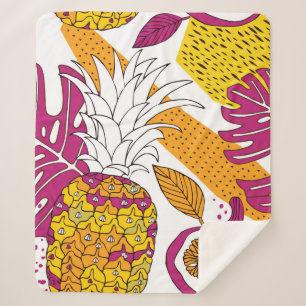 Tropische Blume und Früchte, heller, exotischer Dr Sherpadecke