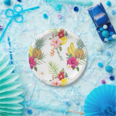 tropische Blume und Fruchtmuster Pappteller (Party)