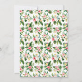 Tropische Blume und Greenery Summer Bridal Brunch Einladung (Rückseite)
