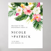 Tropische Blume und Grüne Engagement Partei Poster (Vorne)