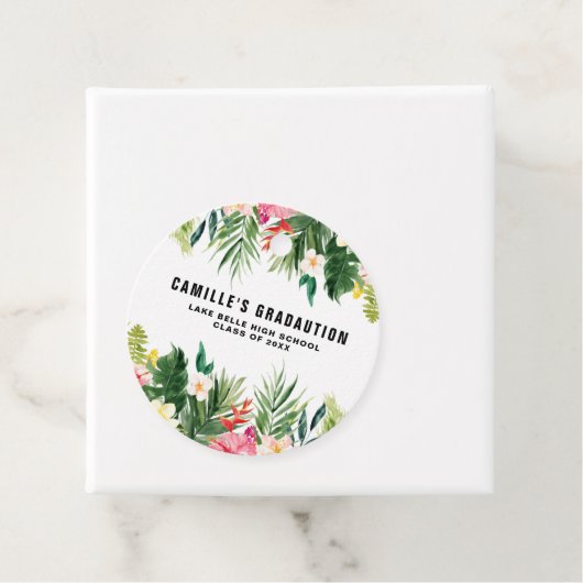 Tropische Blume und Grünpflanzen Abschluss Geschenkanhänger (Beispiel)