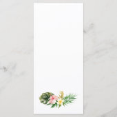 Tropische Blume und Hochzeit im Grünen Menükarte (Rückseite)
