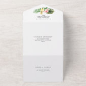 Tropische Blume und Hochzeiten im Grünen All In One Einladung (Außenbereich)