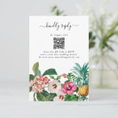 Tropische Blume und Hochzeiten im Grünen Begleitkarte (Stehend Vorderseite)