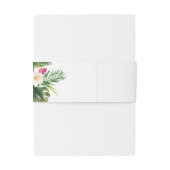 Tropische Blume und Hochzeiten im Grünen Einladungsbanderole (Rückseitenbeispiel)