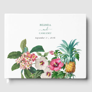 Tropische Blume und Hochzeiten im Grünen Gästebuch