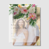 Tropische Blume und Hochzeiten im Grünen Pergament Einladungen (Versatz (Ehepaar))