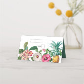 Tropische Blume und Hochzeiten im Grünen Platzkarte (Vorderseite)