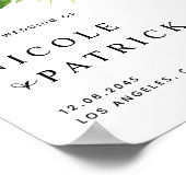 Tropische Blume und Hochzeiten im Grünen Poster (Ecke)