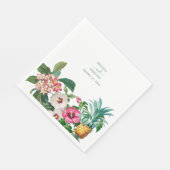 Tropische Blume und Hochzeiten im Grünen Serviette (Ecke)