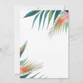 Tropische Blume und Jaguar Dankeskarte (Rückseite)