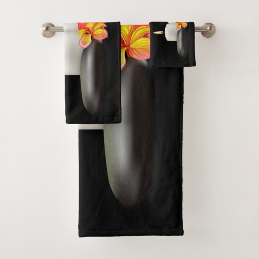 Tropische Blume und Kerzen Badetücher Dekoration Badhandtuch Set (Insitu)