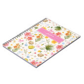 Tropische Blume und Muscheln an der Küste Notizblock (Linke Seite)