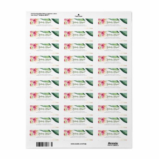 Tropische Blume und Palm Blätter Strand (Vorne)