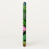 Tropische Blume und Palmenblatt Hawaiisch bunt Case-Mate iPhone Hülle (Hinten/Rechts)