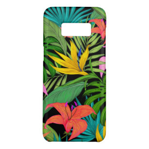 Tropische Blume und Palmenblatt Hawaiisch bunt Case-Mate Samsung Galaxy S8 Hülle