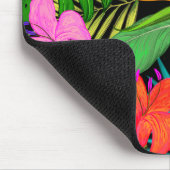Tropische Blume und Palmenblatt Hawaiisch bunt Mousepad (Ecke)
