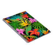 Tropische Blume und Palmenblatt Hawaiisch bunt Notizblock (Rechte Seite)