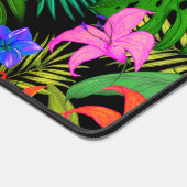 Tropische Blume und Palmenblatt Hawaiisch bunt Schreibtischunterlage (Ecke)